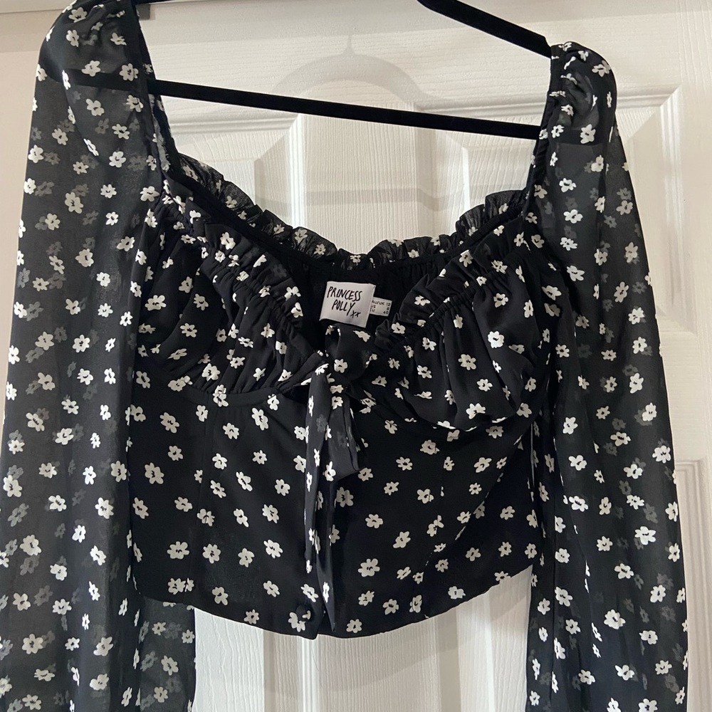 Princess Polly button up/corset crop top